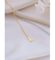 Kişiye Özel 925 Ayar Gümüş Minimalist Ördek Figürlü Kolye (Gold)