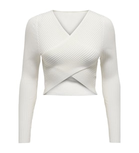 ONLY ONLMELINA LS WRAP V-NECK REVERSE KNT 15309066