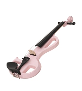 Kinglos KNG MIDS-B1807 Elektro Keman 4/4 Pembe (Profesyonel - Silent) Kulaklık Çıkışlı Sessiz Çalışma Modu, Kristal Netliğinde Tonlar