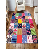Dijital Kaymaz Taban Yıkanabilir Salon Halısı Mutfak Halısı Koridor Halısı Yolluk ND-HS-477 (Çok Renkli)