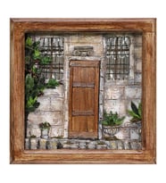 e38 EL İŞÇİLİĞİ AHŞAP BOYAMA KİTAPLIK 30*30*7 cm - 5739 (Karışık)