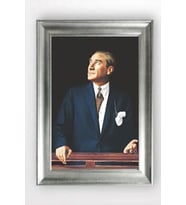 Gümüş Çerçeveli Atatürk Tablo cv1448