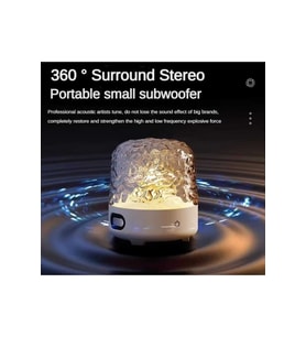 Bluetooth Hoparlör Dokunmatik LED Atmosfer Işığı Uzaktan Kumandalı (Krem)