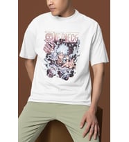 Monkey D. Luffy One Piece Baskılı Unisex Oversize Anime Dizi Karakter Tişört