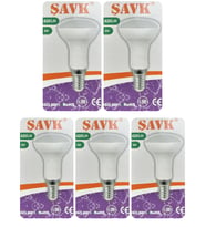 (5 Adet) Şavk 6W (37W) Sarı Işık (3000K) E14 Duylu (İnce Duy) Led R50 Ampul