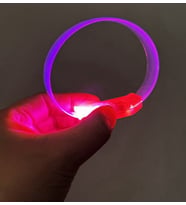 3 Modlu Pilli LED Işıklı Esnek Parti Bilekliği Pembe (5343)