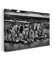 Kanvas Tablo New York Yarımadası Gökdelenler Şehir Mimari Tablo Ev Ofis Duvar Dekoru