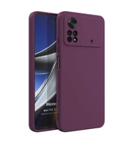 Microsonic Matte Silicone Xiaomi Poco X4 Pro 5G Kılıf Mor