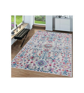 Rovigo Home Dijital Baskı Yıkanabilir Kaymaz Taban Salon Halısı RVG1558-HT755 100x150 cm (Mavi)