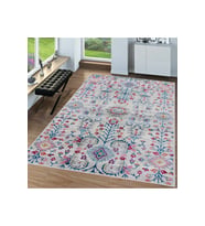Rovigo Home Dijital Baskı Yıkanabilir Kaymaz Taban Salon Halısı RVG1558-HT755 100x150 cm (Mavi)