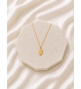 Kişiye Özel 925 Ayar Gümüş Minimalist Çilek Kolye (Gold)