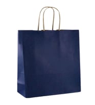 Burgu Saplı Lacivert Kağıt Çanta 32x33x20cm 50 ADET