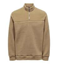 ONLY & SONS ONSREMY REG 1/4 ZIP SWT (Kahverengi)