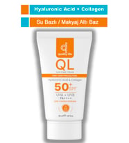 QL Yüz Güneş Kremi 50+ Spf Hyaluronik Asit ve Collagen 50 ML UVA + UVB Çok Yüksek Koruma