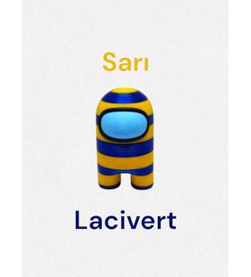 AmongUs Taraftar, Mıknatıslı Çizgili Sarı-Lacivert Among Us