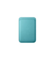 Apple iPhone 12 / 13 / 14 / 15 / 16 Serisi ile Uyumlu Deri Cüzdan Magsafe (Aqua Mavi)