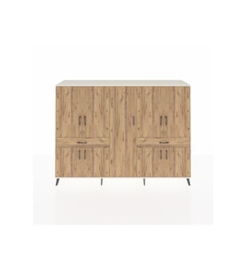 Hyperion Dolap 12 Raflı 2 Çekmeceli 8 Kapaklı 220x44x163 Aytaşı-Çam