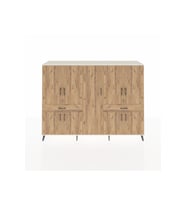 Hyperion Dolap 12 Raflı 2 Çekmeceli 8 Kapaklı 220x44x163 Aytaşı-Çam