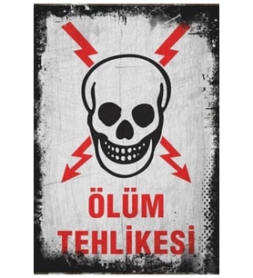 Ölüm Tehlikesi - Retro Ahşap Poster