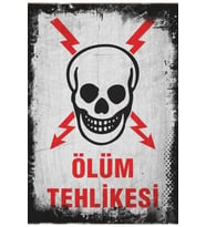 Ölüm Tehlikesi - Retro Ahşap Poster