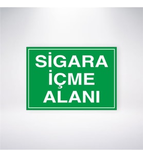 Sigara İçme Alanı 21x28 Arkası Yapışkanlı Levha