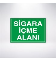 Sigara İçme Alanı 21x28 Arkası Yapışkanlı Levha
