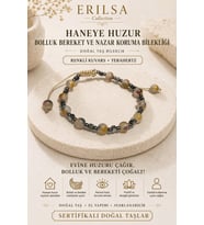 Sertifikalı Haneye Huzur Bolluk Bereket Nazar Koruma Bilekliği Renkli Kuvars Terahertz 6 mm
