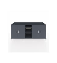 Kronos Konsol 4 Raflı 4 Kapaklı 220x59x99 Antrasit-Antrasit/Antrasit