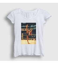 Presmono Kadın Beyaz Kickboxer Film Jean Claude Van Damme T-Shirt 259031tt (Beyaz)