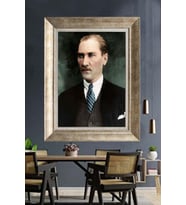 Gümüş Çerçeveli Atatürk Tablo ds115