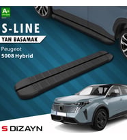 S-Dizayn Peugeot 5008 3 Hybrid S-Line Siyah Yan Basamak 203 Cm 2024 Üzeri A+ Kalite