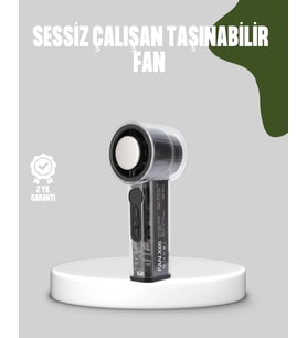 Dijital Ekranlı Şarjlı Mini Fan 100 Kademeli Hız Ayarı