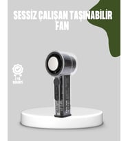 Dijital Ekranlı Şarjlı Mini Fan 100 Kademeli Hız Ayarı