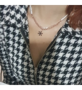 Tasarım Barok İnci Kar Tanesi Gümüş Kolye