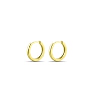 Taşsız Tamtur 10 mm Halka 925 Ayar Gümüş Unisex Küpe (Altın)