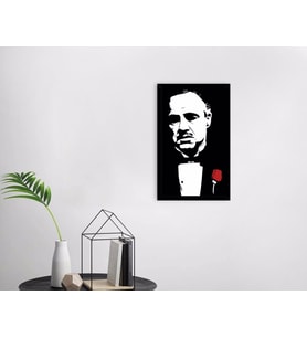 BK Home Godfather Baba Tasarımlı Dekoratif Ahşap Siyah Çerçeveli Tablo-20