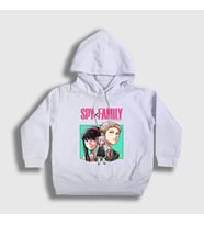 Presmono Unisex Çocuk Beyaz Poster V3 Anime Spy X Family Kapüşonlu Sweatshirt 318748tt