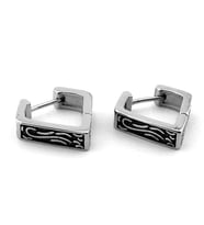 Viking Beşgen Tasarım Nordik Paslanmaz Çelik Unisex Halka Küpe ER210