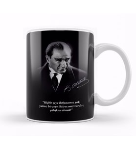 Mustafa Kemal Atatürk söz Kupa Bardak Porselen