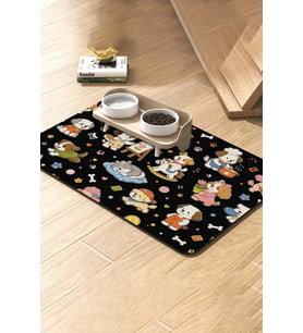 MAtGo Pati Kedi Köpek Beslenme Matı 50x70cm Su Geçirmez Mama Kabı Altlığı Paspası Hobici Patiler