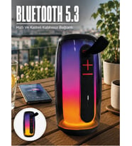 Hoparlör Rgb Ambiyans Işıklı Usb Tf Kart Destekli