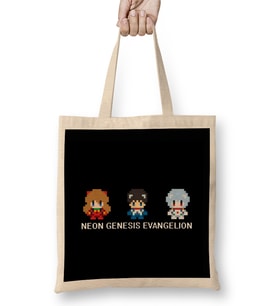 8 Bit Neon Genesis Evangelion Bez Çanta Uzun Saplı