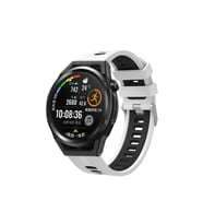 Samsung Galaxy Watch 46mm Uyumlu Kordon Silikon Çift Renkli Sportif KRD-55 Kayış