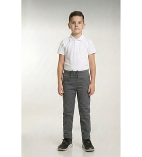 Çocuk Rıbana Bel GRİ Canvas Okul Pantolonu (OKULA DÖNÜŞ)