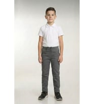 Çocuk Rıbana Bel GRİ Canvas Okul Pantolonu (OKULA DÖNÜŞ)