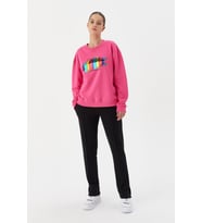 No Fear Kadın Sweatshirt Fuşya 72498 (Pembe)
