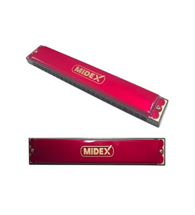 Midex HN-24RD Kırmızı 24 Delikli Mızıka Do (c)