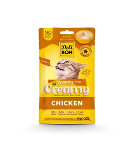 Petlovebutik Delibon Creamy Ödül Maması Tavuklu 15gr 5li Paket