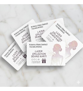 Lazer Epilasyon 10 Adet Sadakat Kartı Promosyon Hediye İndirim