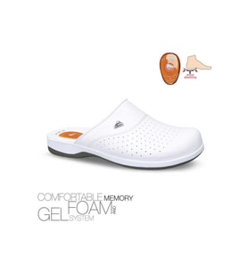 Ceyo 9846 FLEX-1 Topuk Jelli Erkek Sabo Terlik Beyaz 40-45